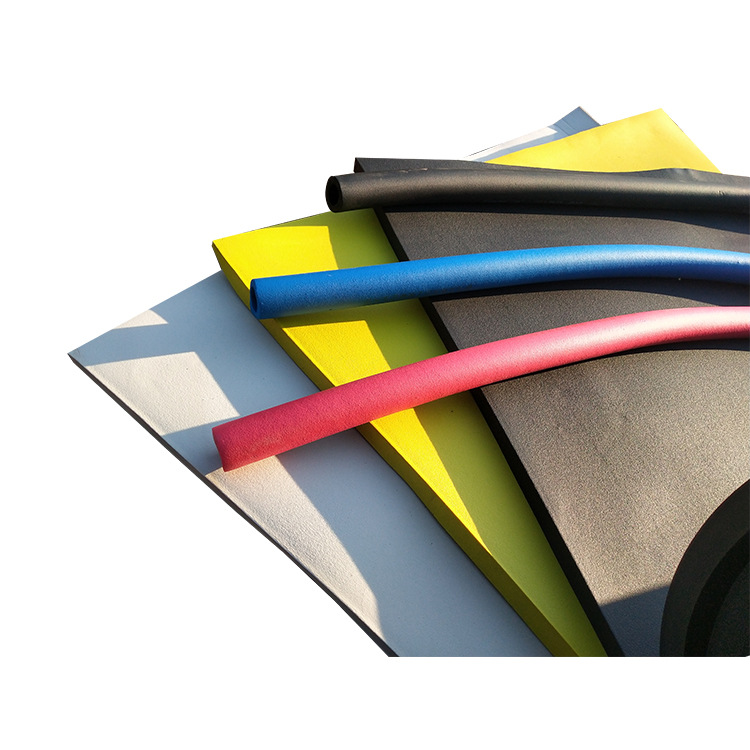 橡塑保溫管b1級橡塑板隔熱隔音吸聲彩色空調橡塑海綿發泡保溫管