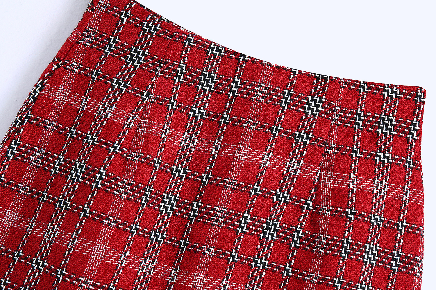 winter woolen plaid A-line skirt  NSAM16168