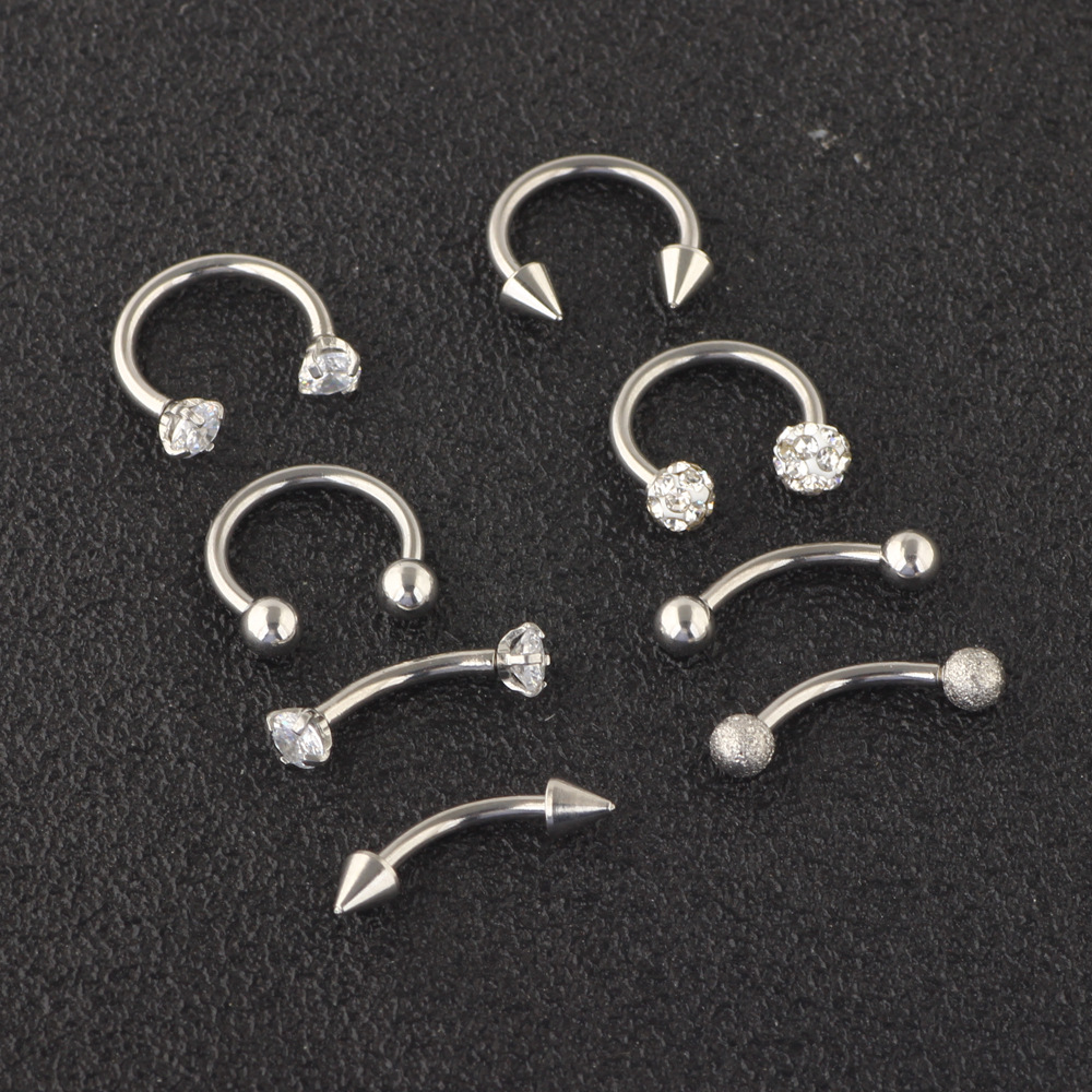 Labret piercing jewelry detail image