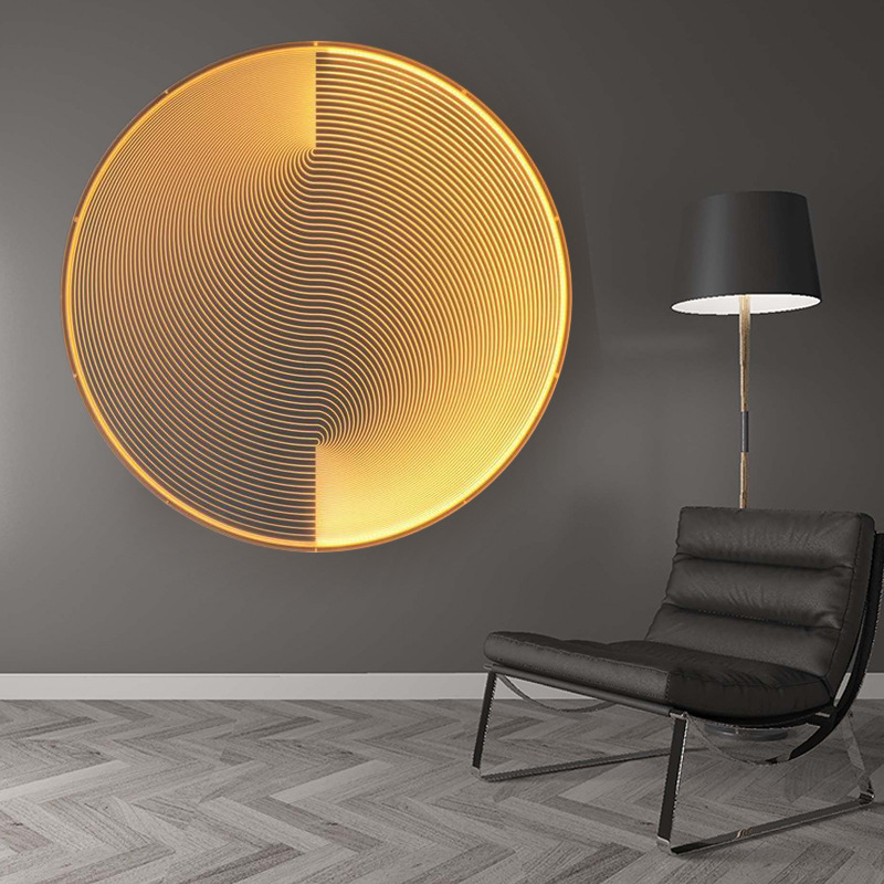 Modern and minimalistic lightweight three dimensional acrylic lamp