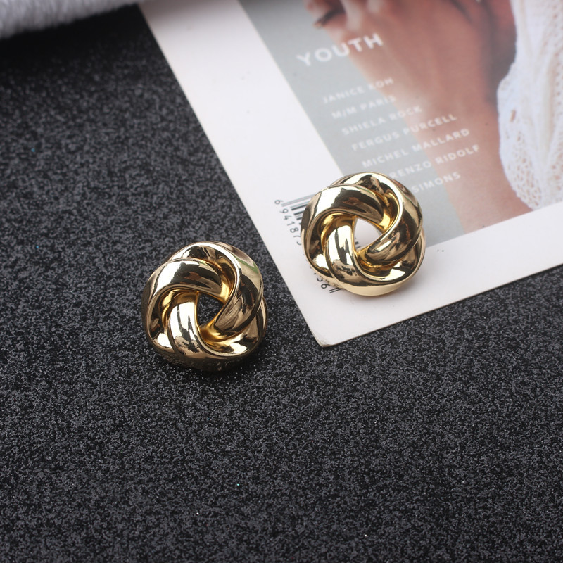 1 Pair Quantity Wholesale Jewelry 1 Pair Vintage Style Geometric Metal Ear Studs