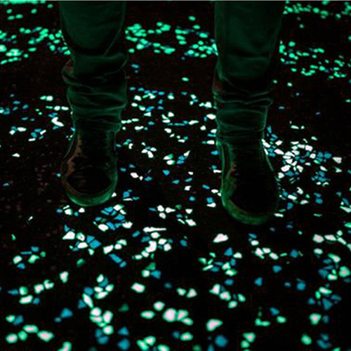 Cross-border luminescent pebble fish tank water garden landscape colorful night light stones, 100 pieces of luminous transparent pebbles