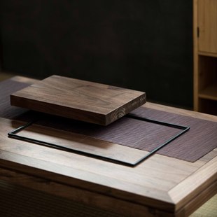 Japanese-style iron black walnut combination pot dry tea table small tea tray tea table tea room decoration tea set
