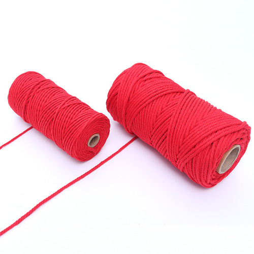 1-6mm color white cotton rope diy cotton bundling braided cotton rope tapestry tag bag zongzi thread string
