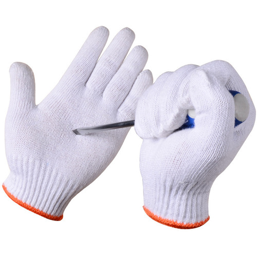 Cotton gauze gloves construction thickened wear-resistant labor protection gloves work site work gardening line gloves