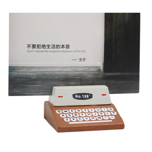 ZAKKA simulation printer business card holder retro message holder creative Japanese photo holder miniature scene ornaments