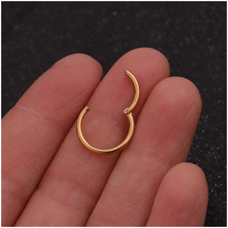 Cross border hot selling body accessories, stainless steel open ring, closed ring, simple nose ring, ear bone ring, European and American puncture single piece