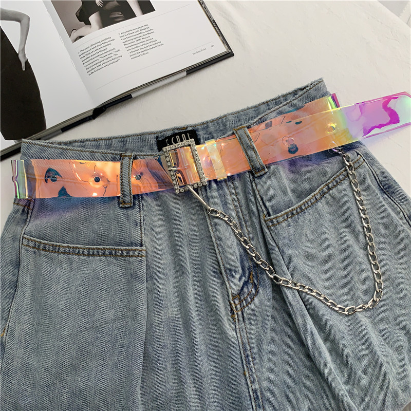 Punk Chain Transparent Belt display picture 5