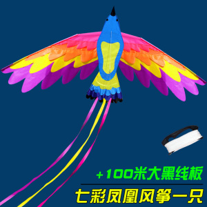潍坊风筝 新款夜光LED风筝 七彩凤凰风筝 成人儿童大型风筝 线轮