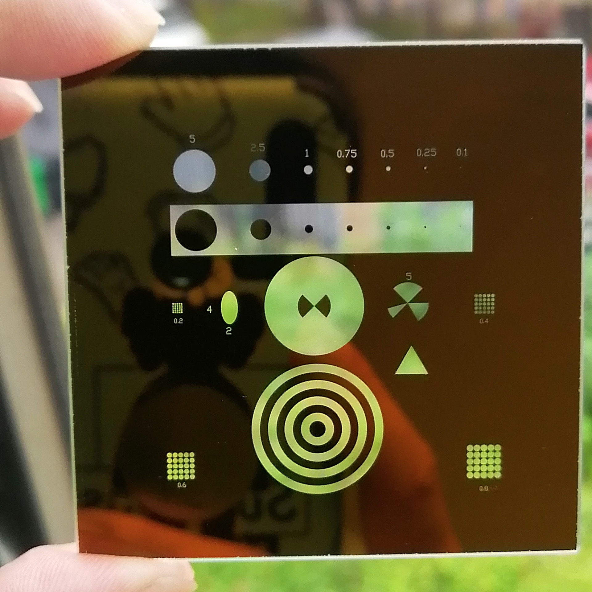 二次元影像仪校准片 光学玻璃校正块标定板分划板 万濠怡信教学片-阿里巴巴