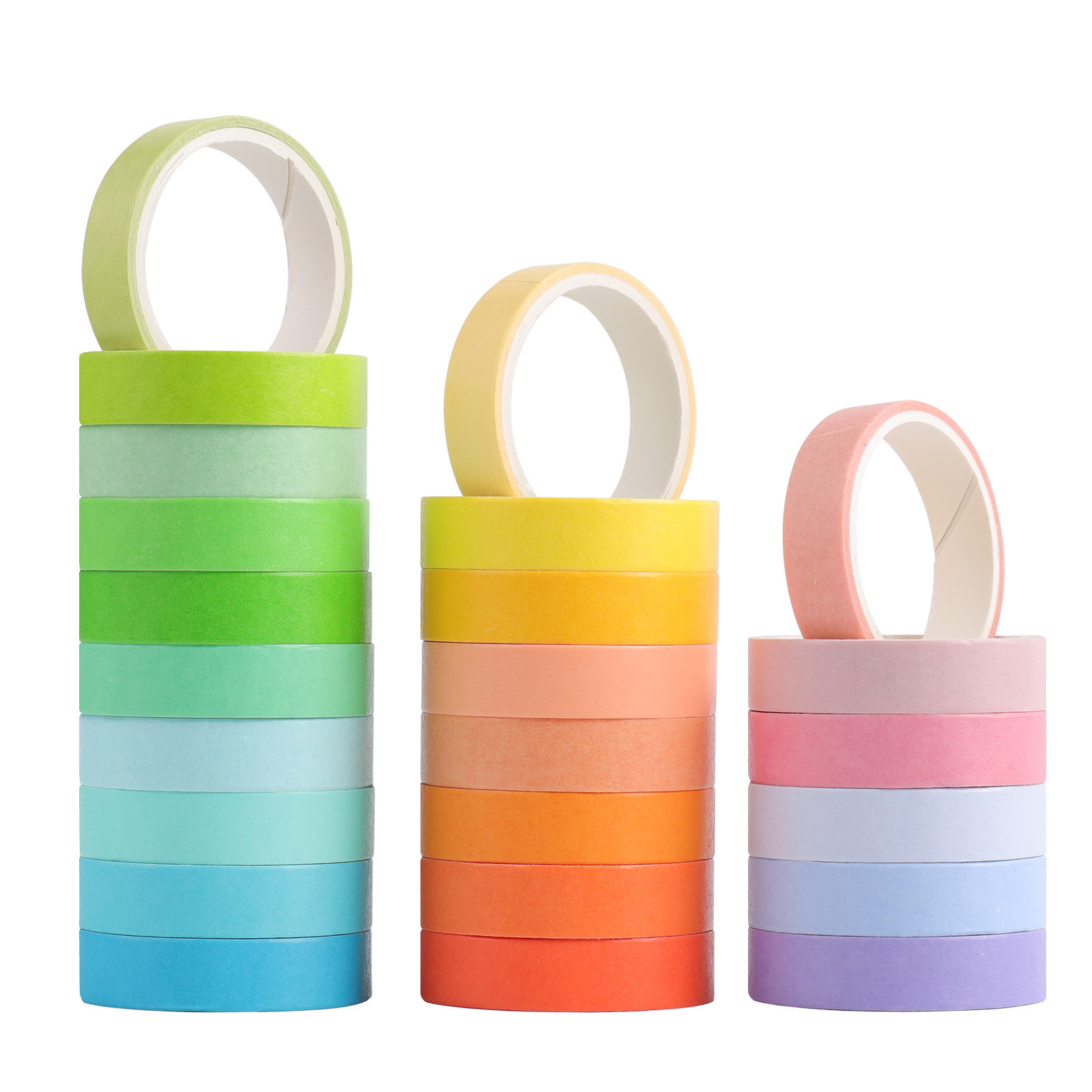 奕達 9MM24色基礎款純色馬卡龍彩印diy和紙膠帶 亞馬遜跨境批發