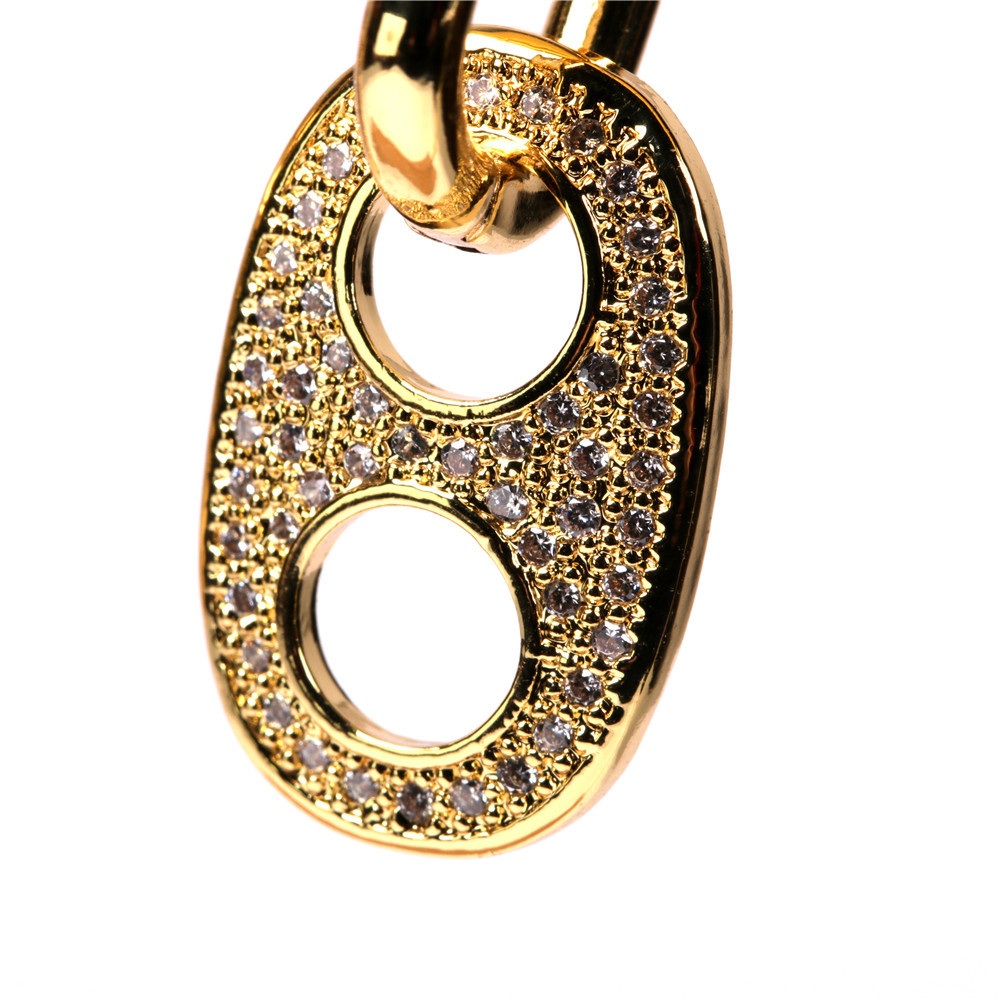 Anneau De Mode Pendentif Nez De Cochon Boucles D&#39;oreilles En Diamant display picture 3