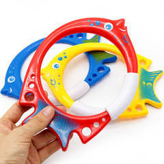 Cross-border best-selling diving fish ring toy for children swimming pool training ring memory diving fish bomb children's toy set
