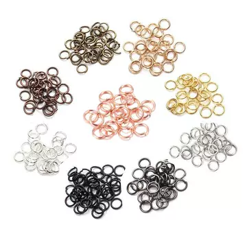 100 "O" rings, multiple sizes, open rings, single ring iron rings, C ring connection rings, DIY jewelry accessories - ShopShipShake