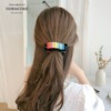 Rainbow hairgrip, crab pin, cute hairpins, internet celebrity