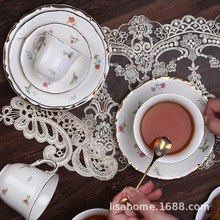 小轻奢北欧式陶瓷餐具咖啡杯碟套装 复古精致茶水杯家用酒店批发