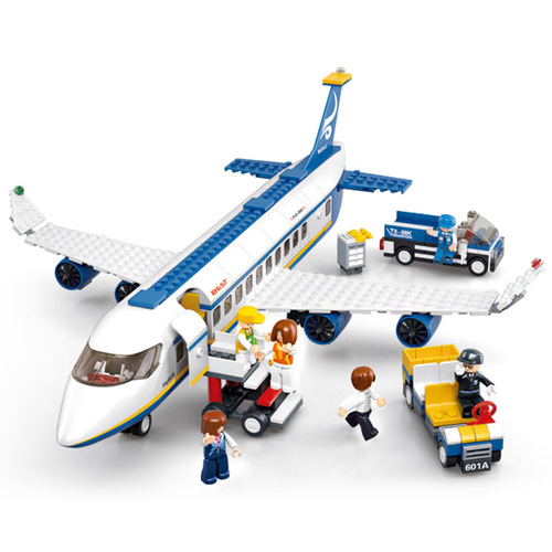 Xiao Luban 0366 building block space shuttle model air bus boy assembly toy transportation creative