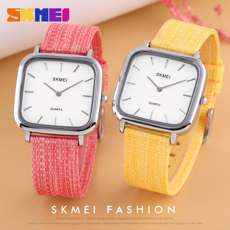 Skmei skmei mujer estudiante estilo coreano simple moda popular reloj mujer color tejido reloj de cuarzo 1555