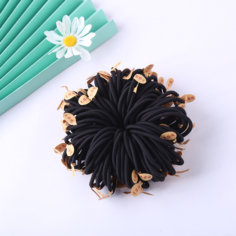 elastic black hair rope
