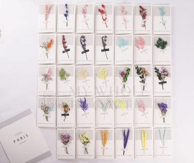 ins韓式迷妳幹花賀卡包裝送禮小花束卡片生日禮物祝福卡片定制