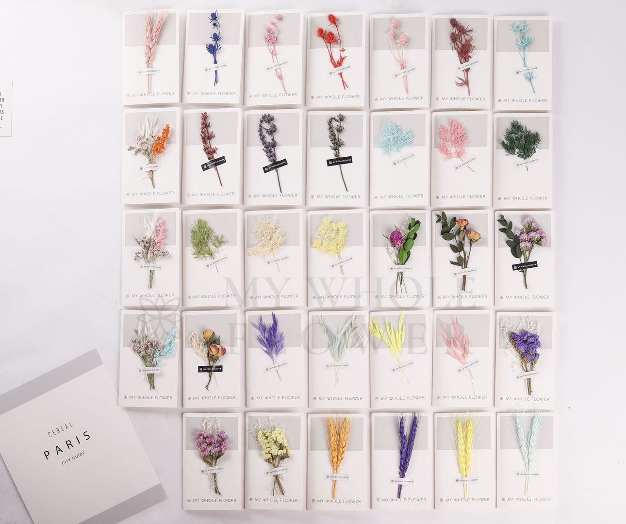 ins韓式迷妳幹花賀卡包裝送禮小花束卡片生日禮物祝福卡片定制