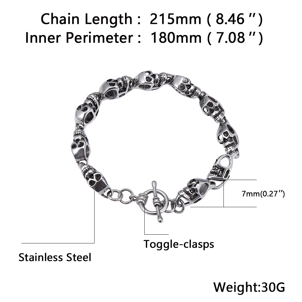 尺寸图(不锈钢手链）