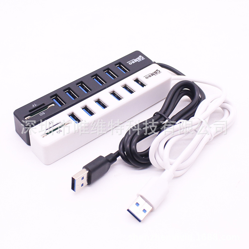 Offer multi-function TF/SD card reader COMBO 6-port splitter computer HUB docking station USB HUB