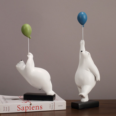 Simplicity originality balloon Polar bear a living room Children's Room bedroom tea table Side table Home Furnishing ornament Gifts Decoration