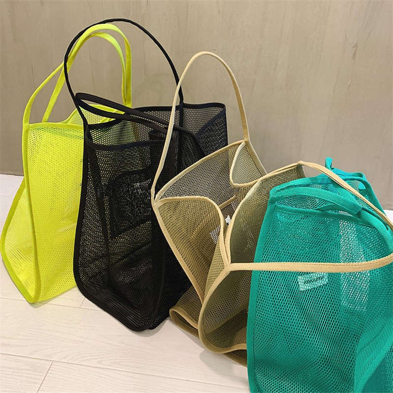 Mona 2020 nuevo hilo de malla transparente de estilo INS bolso de hombro moda bolsa de compras ligera