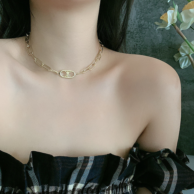 Fashion Simple Double-layer  Gold-plated Stacking Cold Style  Clavicle Chain Nihaojewelry Wholesale display picture 2