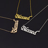 Necklace, chain, pendant with letters for beloved, wish, Amazon, European style, simple and elegant design, Birthday gift