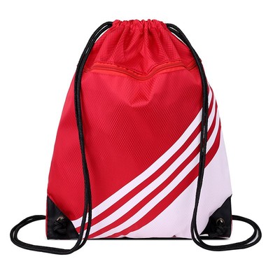 抽绳收纳束口袋拉绳双肩背包袋定做涤纶牛津防水篮球袋定制印logo|ru