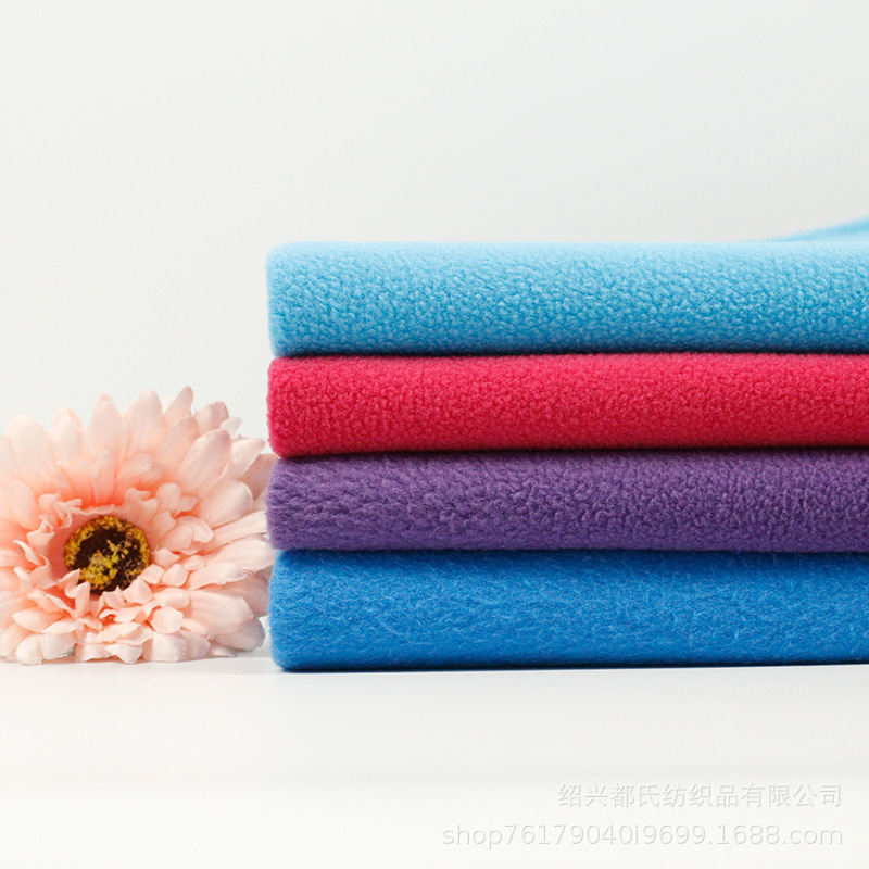 厂家直销单双面超细摇粒绒 双刷单摇针织绒布冲锋运动衣面料现货