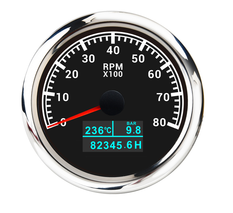 Tachometer 85mm Water Temperature Oil Pressure Three-In-One Multi-Function Meter Modified Tachometer Factory Direct Sales