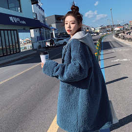羊羔绒外套女2020秋冬新款韩版中长款羊羔毛圈圈毛绒绒大衣棉服
