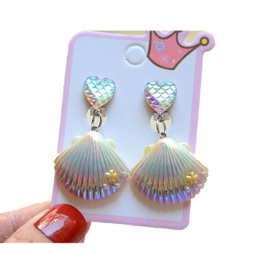 Fashion Mermaid Shell Resin 1 Pair display picture 2