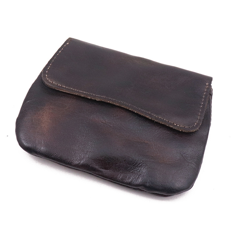 New Plant Tanned Leather Zero Wallet for Women's Minimalist Cover Style Large Capacity Card Storage Used Wrinkle Bag_voghion.com