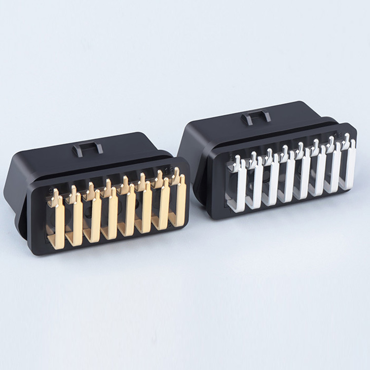 OBD2 16PIN 90°弯针母头 obd连接器 OBD2 Female Plug J1962f