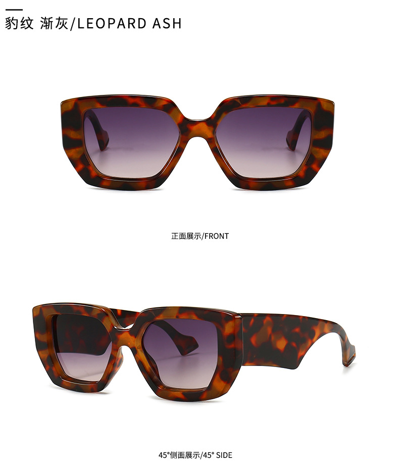 European And American Geometric Contrast Color Retro High-end Sunglasses display picture 7