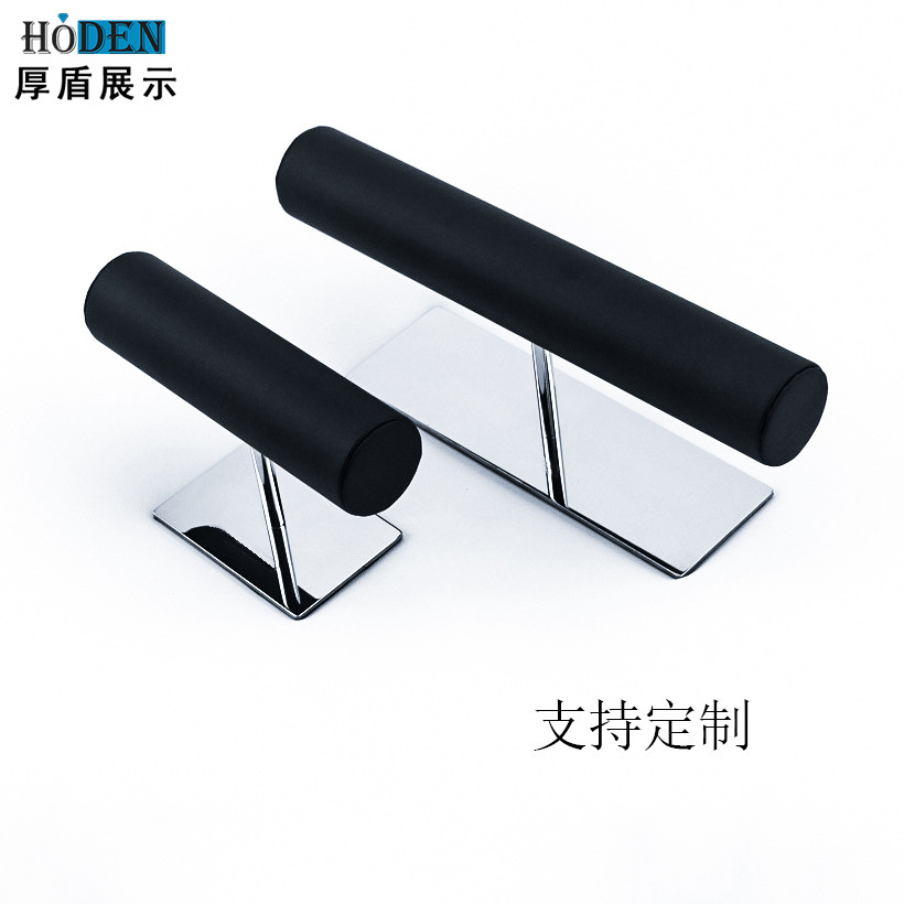 不锈钢手表展示道具 腕表展示架收纳架 包绒布手表成列架