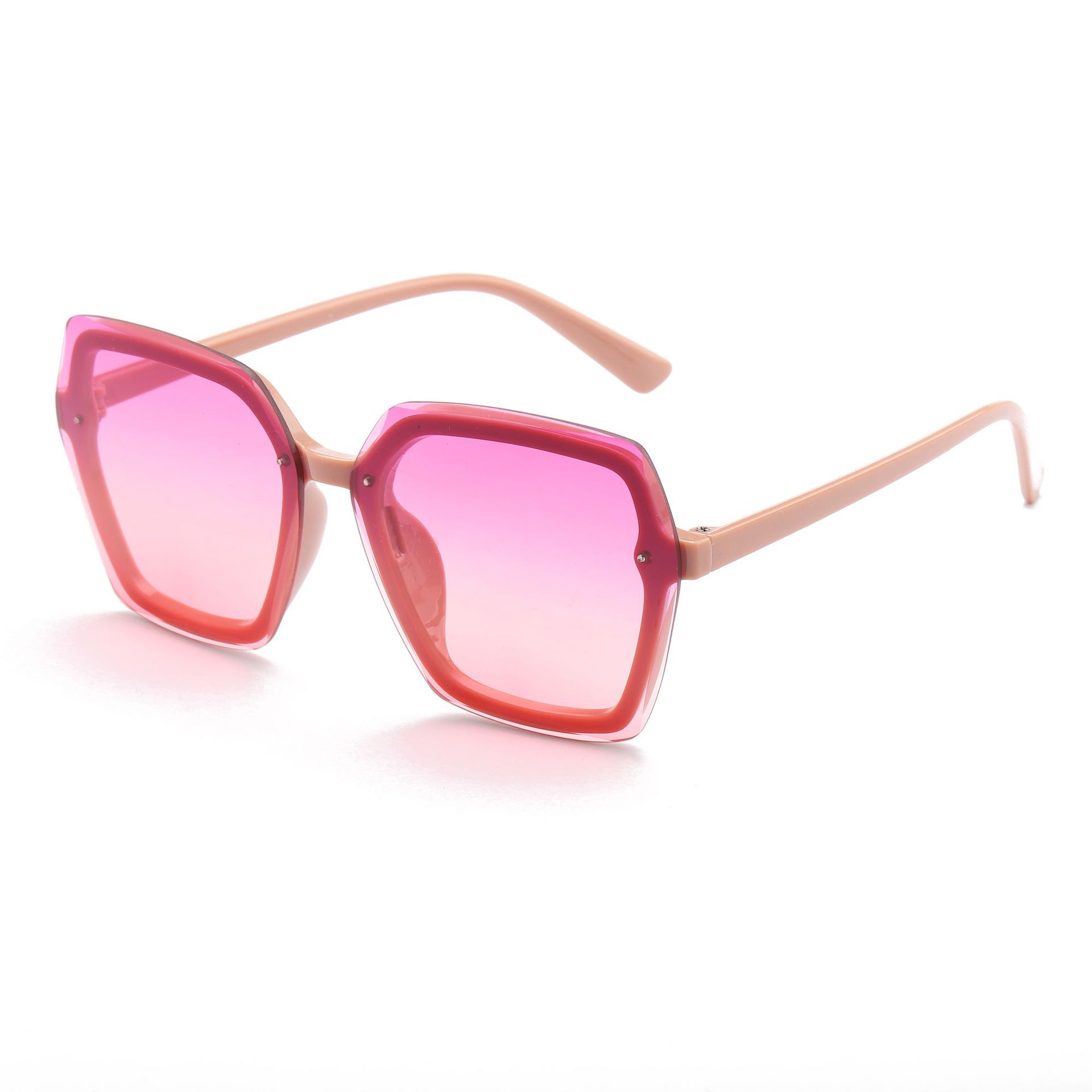 2020 nueva moda polígono Internet celebridad gafas de sol de moda sin marco gradiente gafas de sol de las mujeres de recorte personalizado