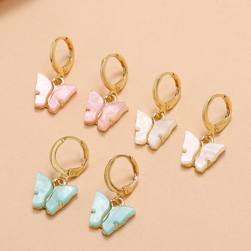 Simple Butterfly Earrings Set display picture 2