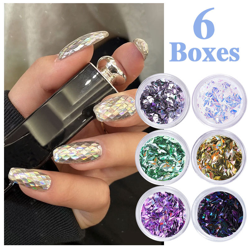 Fashion Solid Color Sequin Nail Decoration Accessories 1 Set Nail Supplies display picture 2