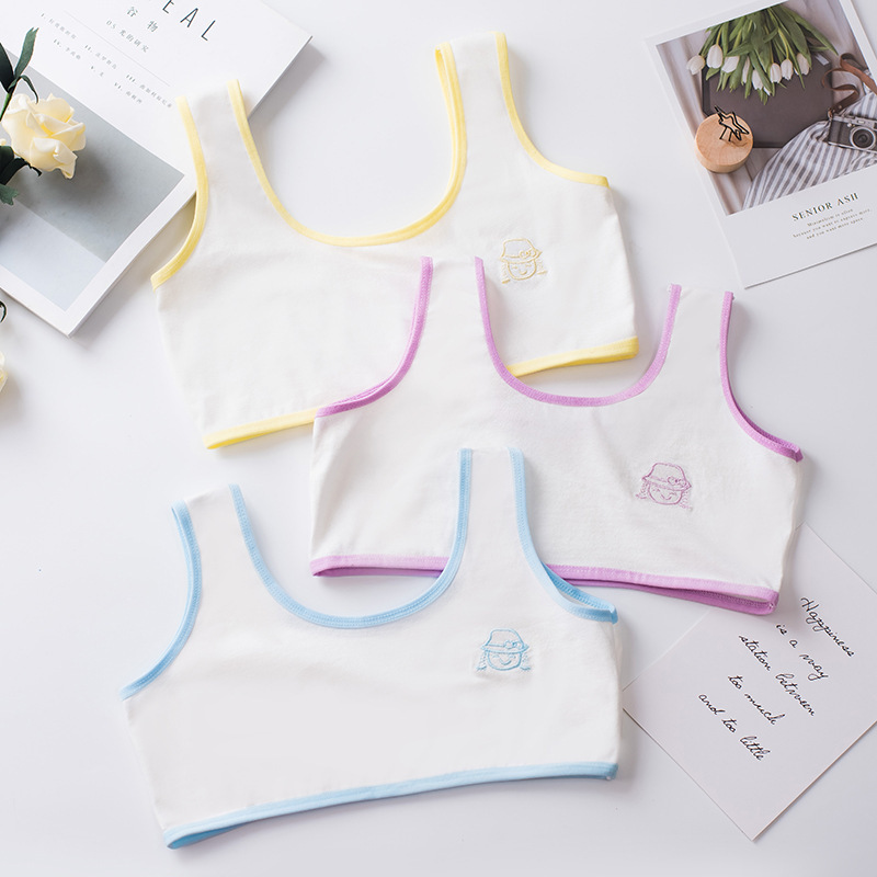 Developmental period pure cotton camisole for girls, students, teenage girls, underwear for girls, primary and secondary school students, girl's bralette