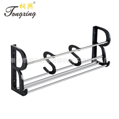 Free punch After the door Hanging type shoe rack Wall hanging shoe rack anti-theft door Stick Shelf household Slippers rack Doorway