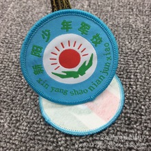 厂家直供刺绣织反光标志 织唛保安标志臂章 缝式魔术贴胸章服饰