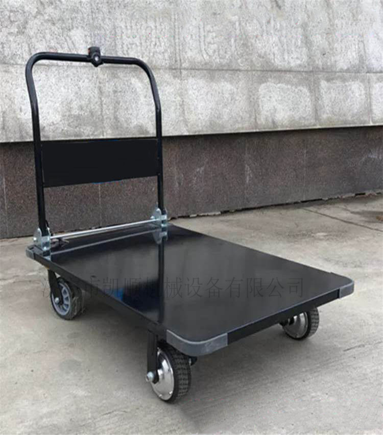 加厚钢板物流手推车  电动四轮平板车 周转拉货四轮搬运车