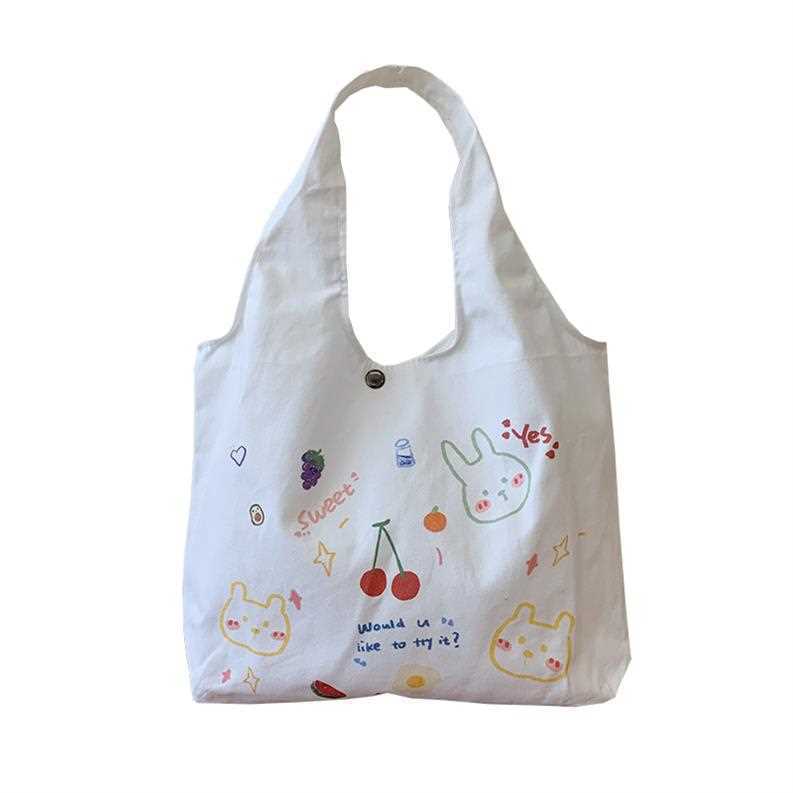 出口日本便携轻薄折叠买菜袋  190T彩印卡通尼龙牛津布购物袋