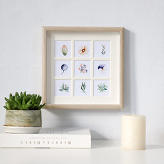 Create photo frames to display in children's bedrooms and living rooms, featuring Korean-style wedding photos enlarged in a nine-grid frame.