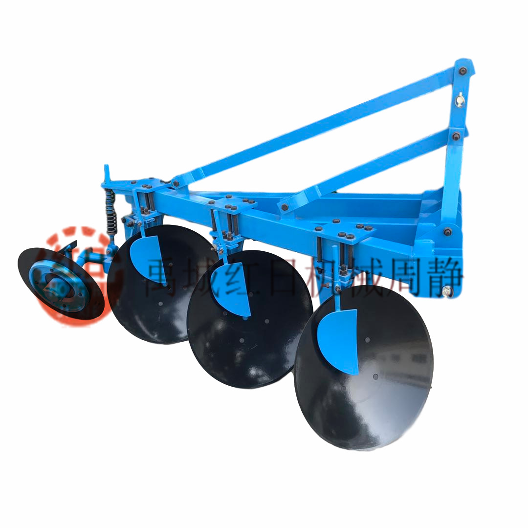 圆盘犁工作视频  农用圆盘犁   拖拉机悬挂圆盘犁  红日圆盘犁